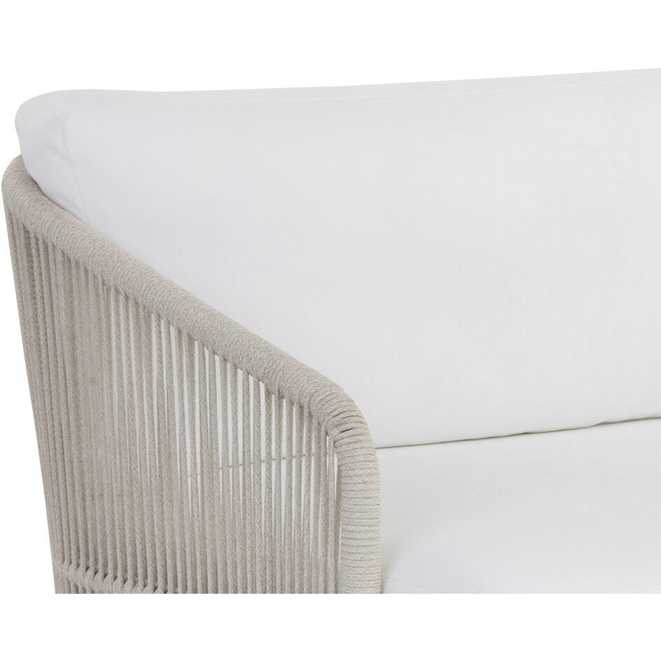 Allariz Greige / Stinson White Outdoor Sofa